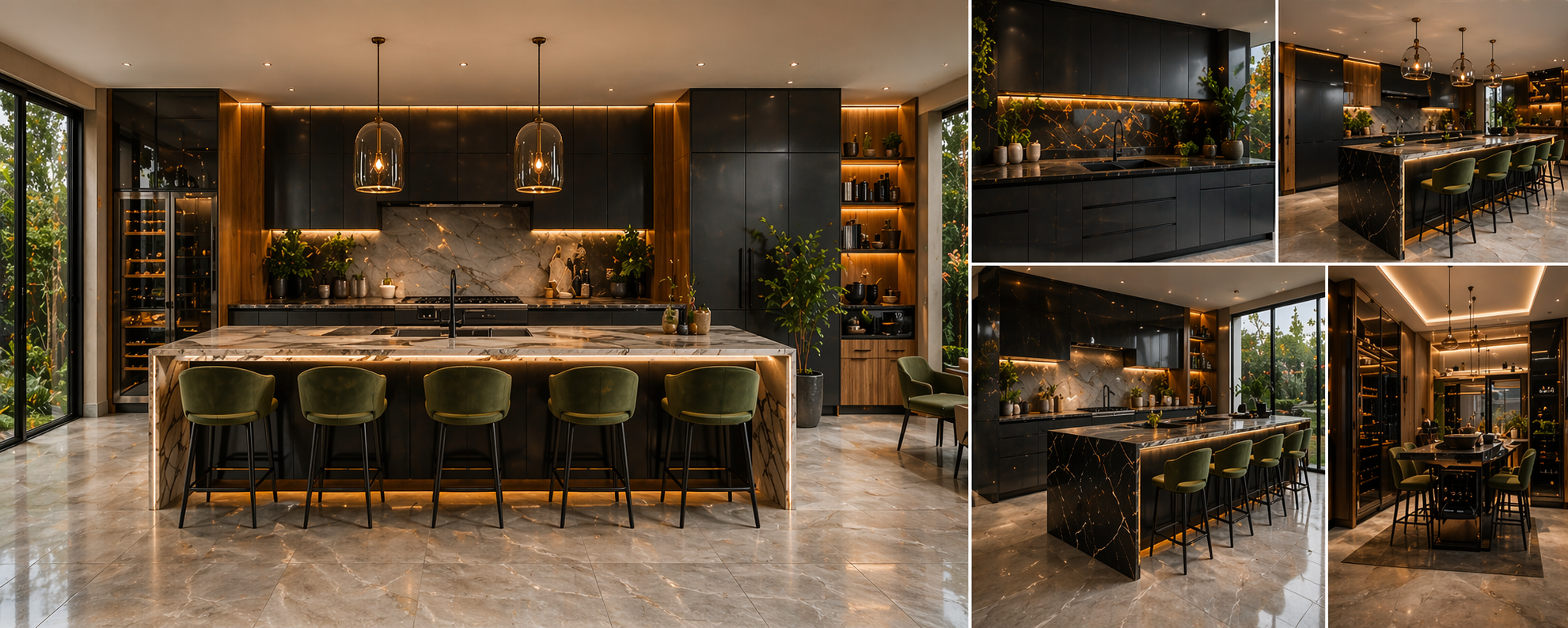 Luxe keuken met natuurlijke accenten